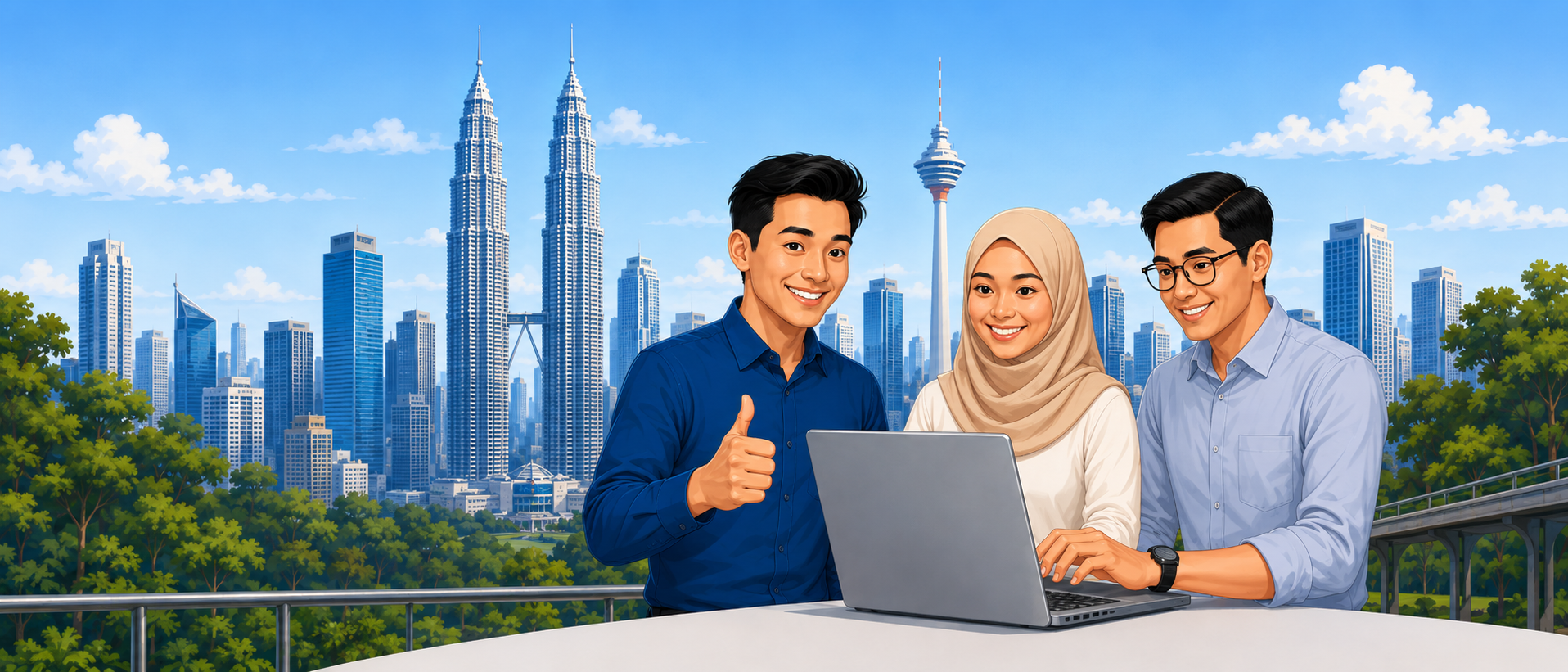 Malaysian HR team using attendance summary software